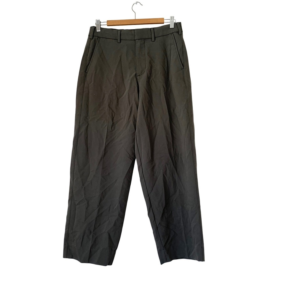 Abercrombie Fitch Baggy Trouser Women 30 Olive Green Quiet Luxury Workwear
